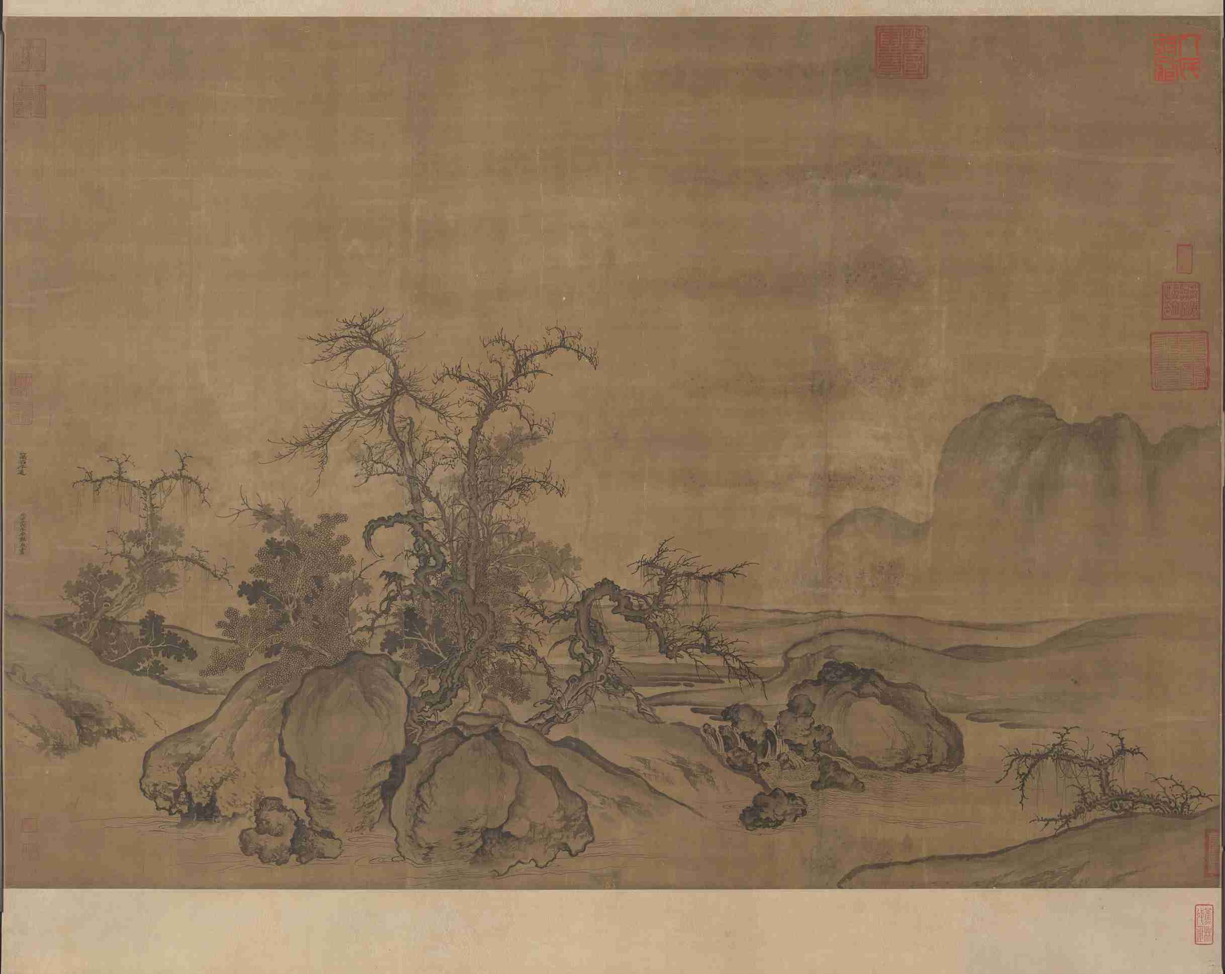 窠石平远图