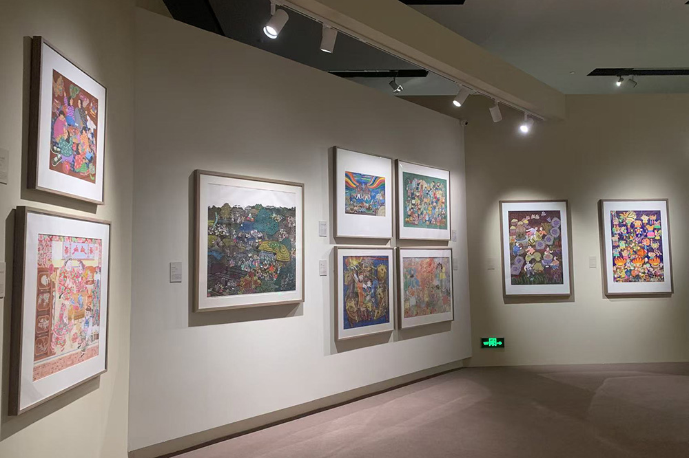 展览展出画作。人民网记者 韦衍行摄