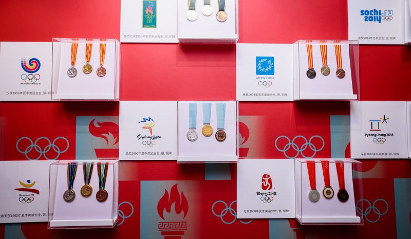 历届奥运会奖牌。 国家体育总局体育文化发展中心供图