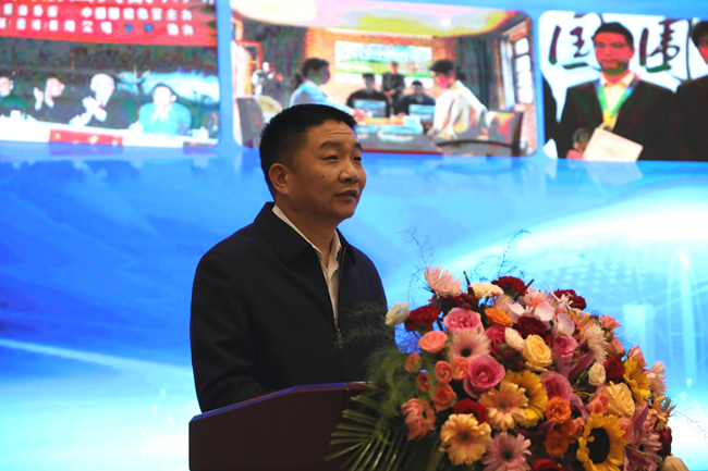 人民网总办会成员万世成致辞。人民网记者 李乃妍摄