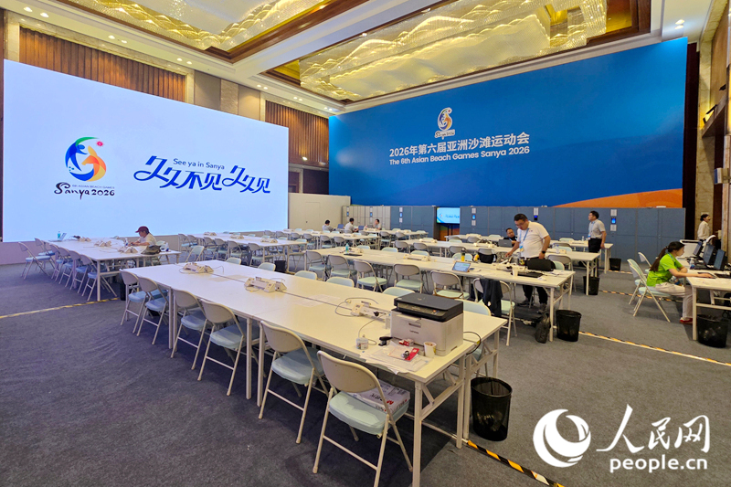 记者工作大厅。