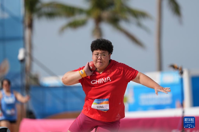 中国选手宋佳媛在比赛中。新华社记者 潘昱龙 摄